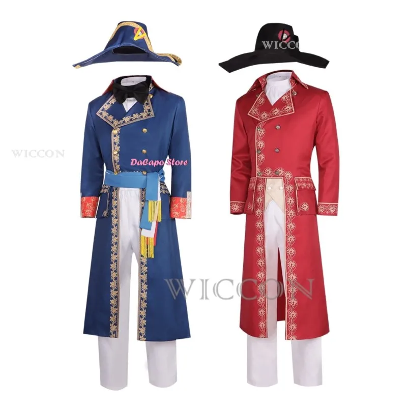 هالوين فيلم نابليون تأثيري الإمبراطور الفرنسي تأثيري الزي العسكري بدلة كاملة معطف قبعة بيع الكبار زي الملابس مجموعة كاملة