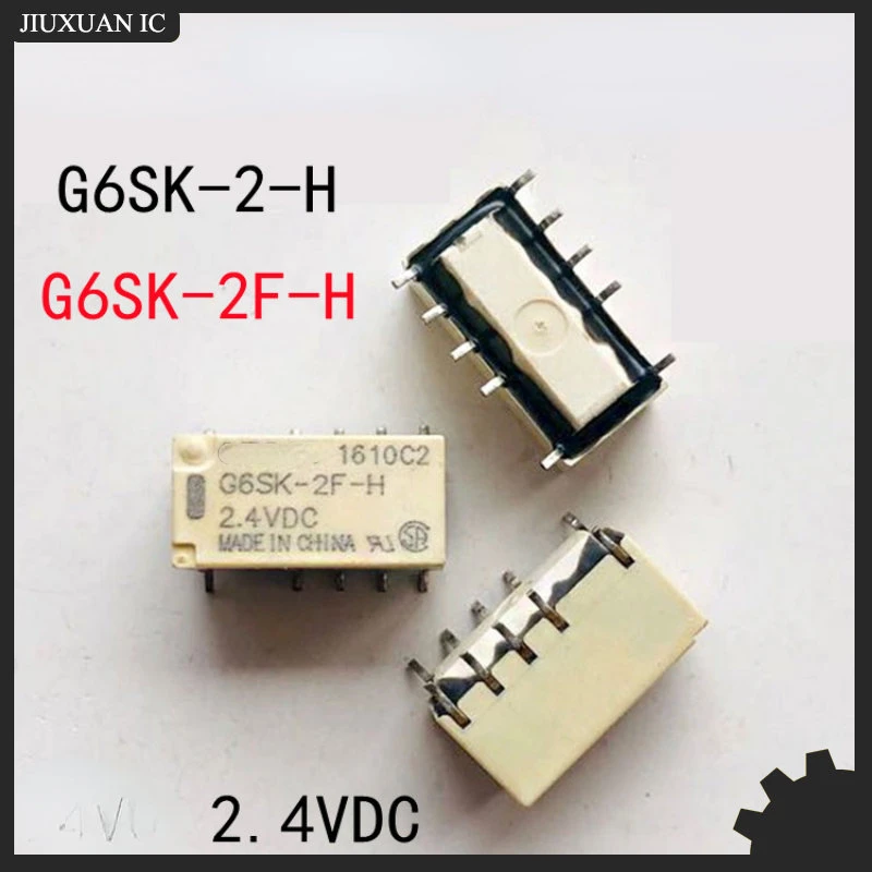10pcs/lot 100% original genuine relay:G6SK-2-H G6SK-2F-H Two coil magnetic hold signal relay 10pins 2.4VDC