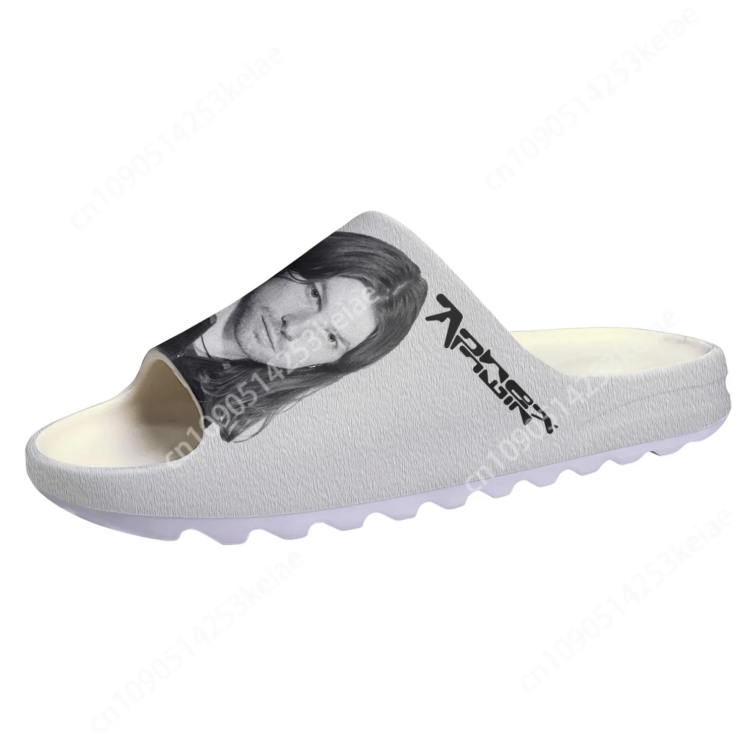 Aphex Twin Electronic Music Mixer Soft Sole Sllipers Home Clogs Water Shoes Mens Womens Teenager Beach Customize on Shit Sandals