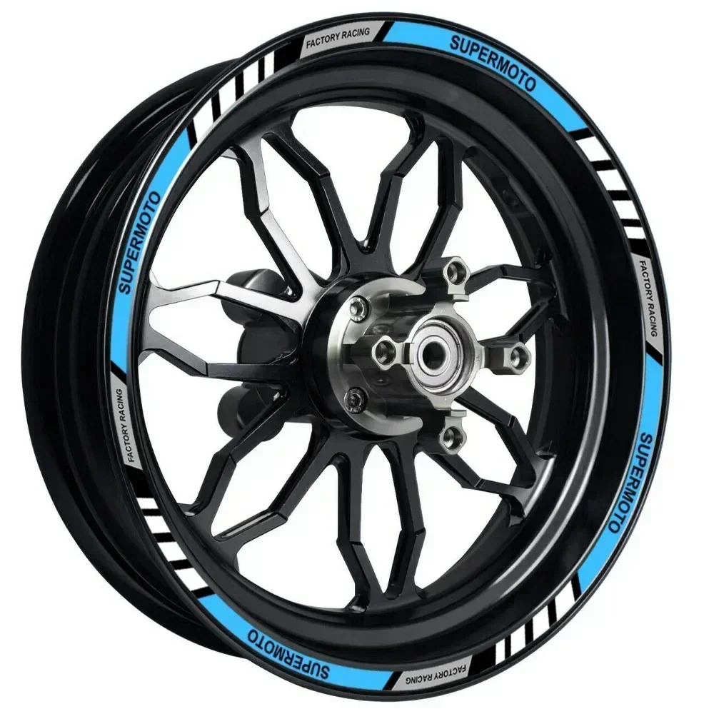 オートバイ反射リムデカールステッカー 10 "/12"/17 "/18" ホンダヤマハスズキスクーター用