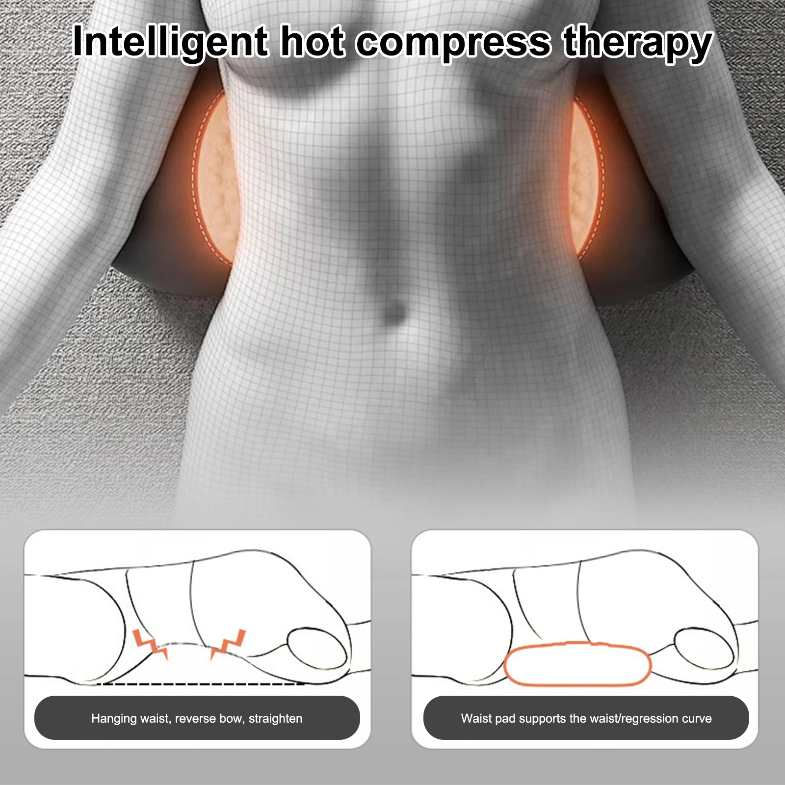 

3 in 1 Electric Lumbar Support Pillow with Adjustable Height Back Support Pillow Waist Wedge Bolster for Bed and Chair