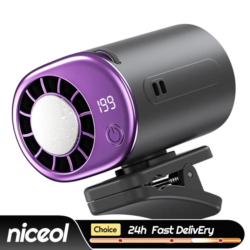 

USB Portable Clip Fan 360° Rotation Backseat Cooling Fan 199 Speeds Adjustable for Infant Kids Dogs Summer Road Trips