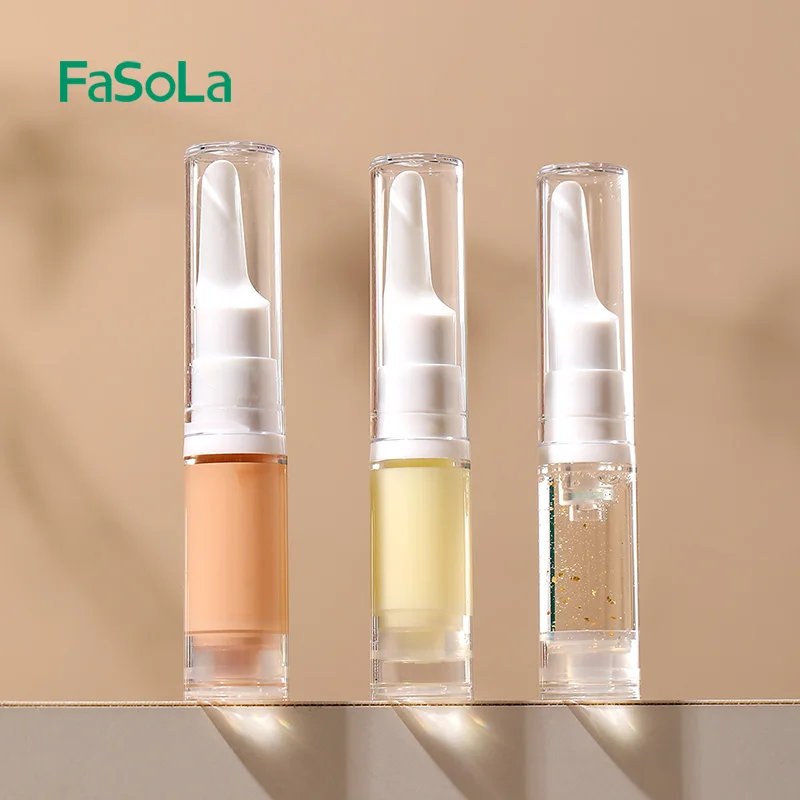 FaSoLa Travel Portable Mini Face Cream Dispenser Vacuum Bottle Airless Refillable Bottle Cosmetic Pump Bottle for Hand Sanitizer