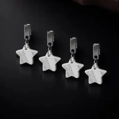 

4pcs Table Cloth Weights Marble Stainless Steel Compact Cloth Pendant Decorative Tablecloth Clips For Home Party Picnic Outdoor