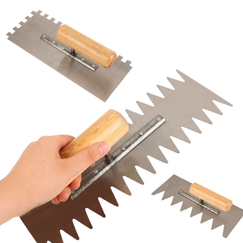 Toothed Knives Ceramic Widened Large Boards Tile Tiling Tools Masons Serrated Trowels Workers Auxiliary Plastering Tools