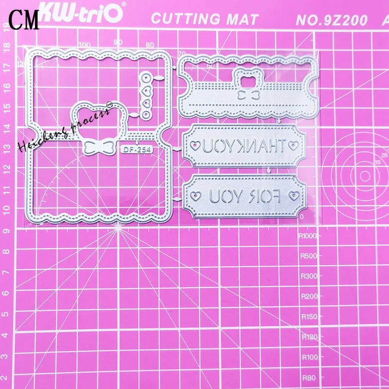 2022 New Bear Head Bookmark Love Text Cutting Dies For Scrapbooking Paper Craft Card Making Embossing Decor No Stamps