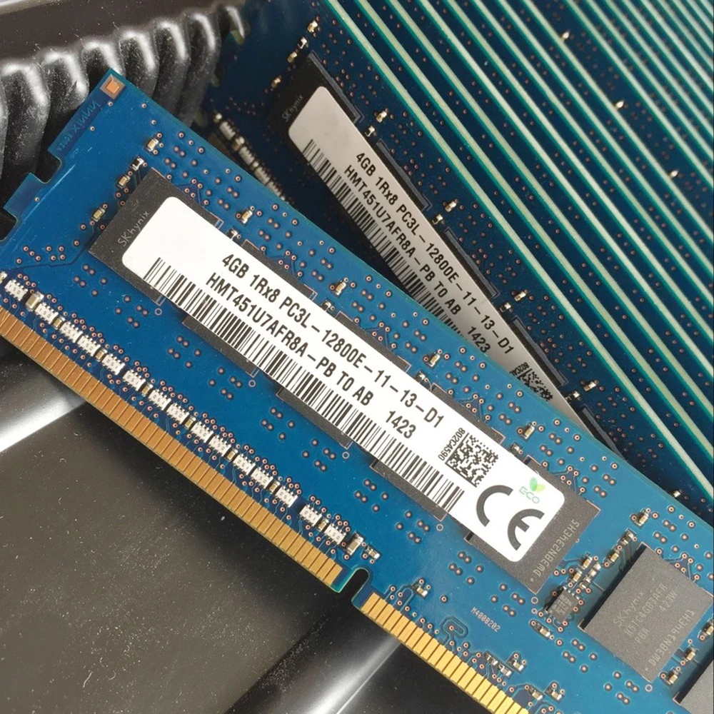 SK 하이닉스 메모리용 RAM 4GB 1Rx8 PC3L-12800E, 4G DDR3L 1600 ECC, 1 개