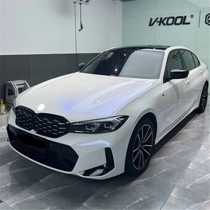 لآلئ PET عالية الجودة تتحول إلى اللون الأبيض إلى الأزرق، تغيير لون فيلم التغليف لجسم السيارة