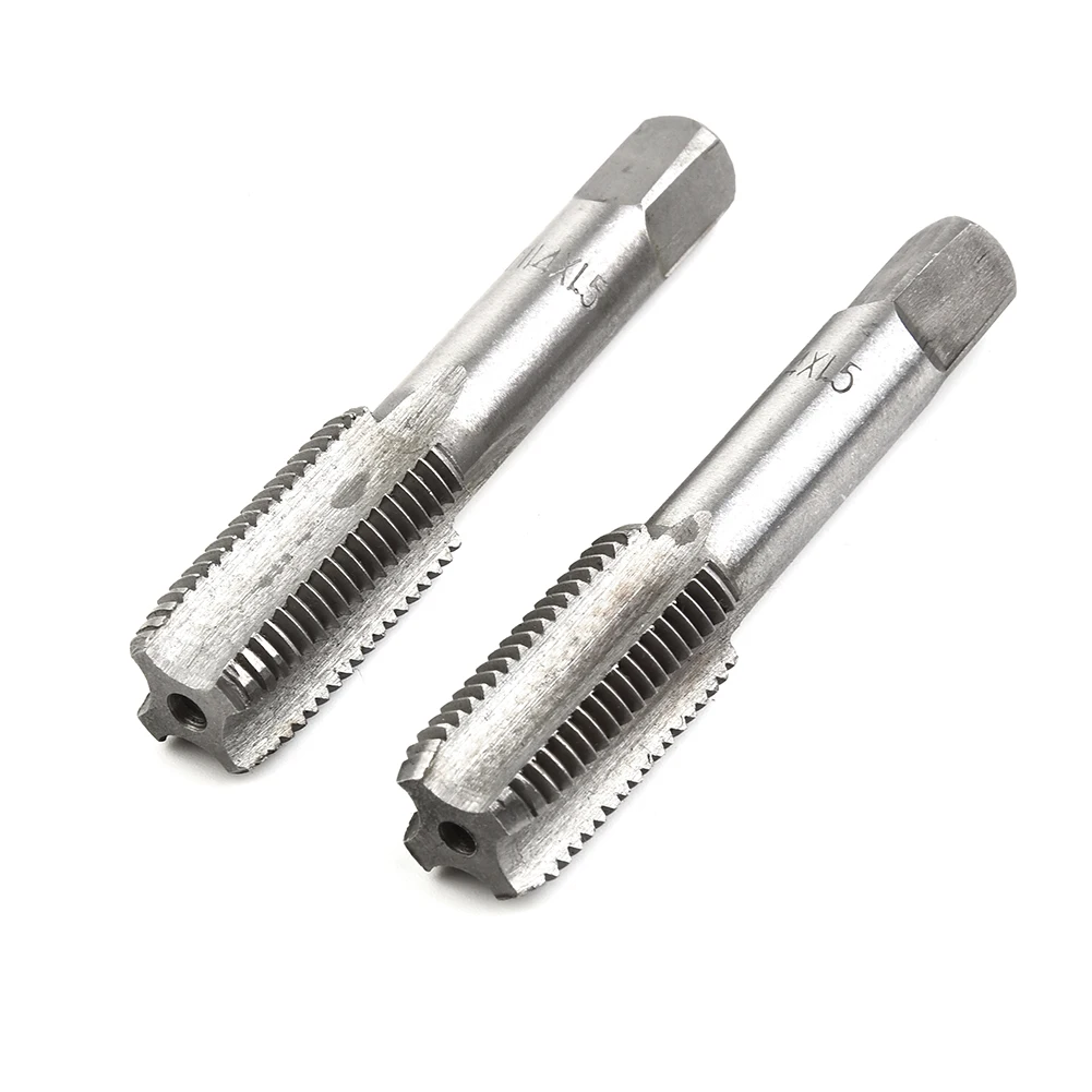 1Pair Right Hand Thread Tap Straight Fluted Fine Threaded HSS Metric Hand Tap 12/14/16/18/20mm Stainless Steel Copper Processing