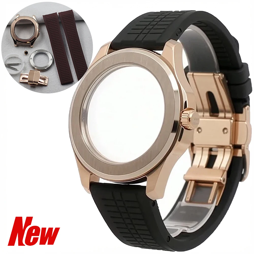 

New 44mm NH35NH36 Movement Stainless Steel Waterproof Case Sapphire Watch Case For Nautilus AQUANAUT 32MM Dial Parts Accessories