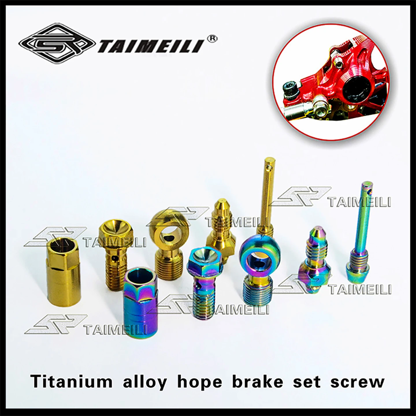 TAIMEILI Lightweight Anti-Corrosion GR5 Titanium Bolts Compatible With Hope Bike Brake Calipers Road Bike Upgrade Hardware Parts