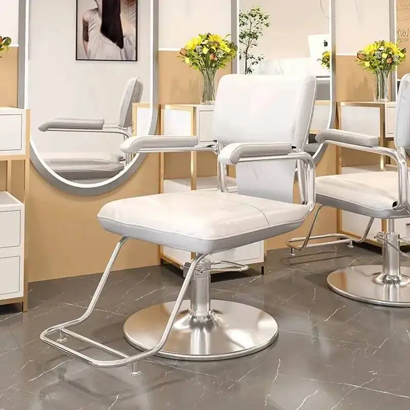 Shop Living Chair Barber Cheap Luxury Armchair Room Barbars Rotating Barbers Chairs Stainless Steel Chassis Stoel Barberchair