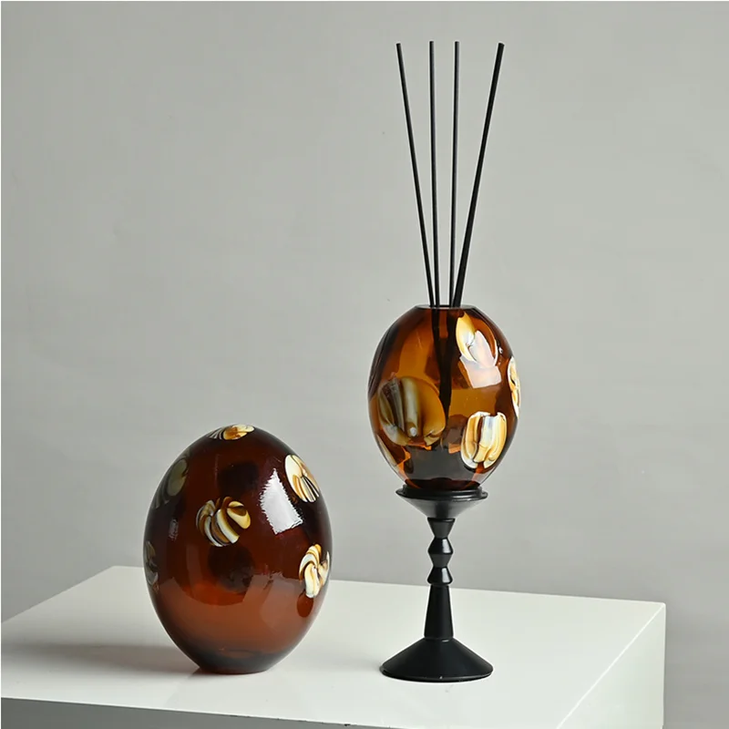 

Бутылка для ароматерапии из коричневого стекла, диффузор, бездымный ароматизатор в форме ветки, украшение для гостиной