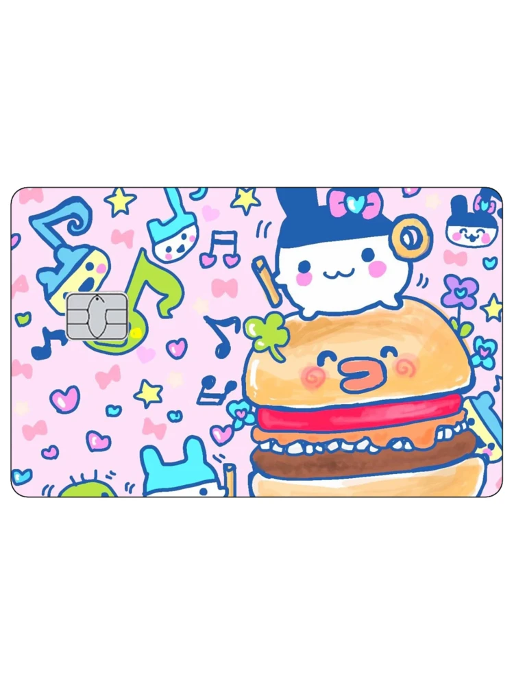 ملصق جلدي لبطاقة الائتمان Tamagotchi الإلكترونية للحيوانات الأليفة، ملصقات Mametchi غير اللامعة لبطاقة البنك VISA JCB Mastercard وبطاقات IC الأخرى #5