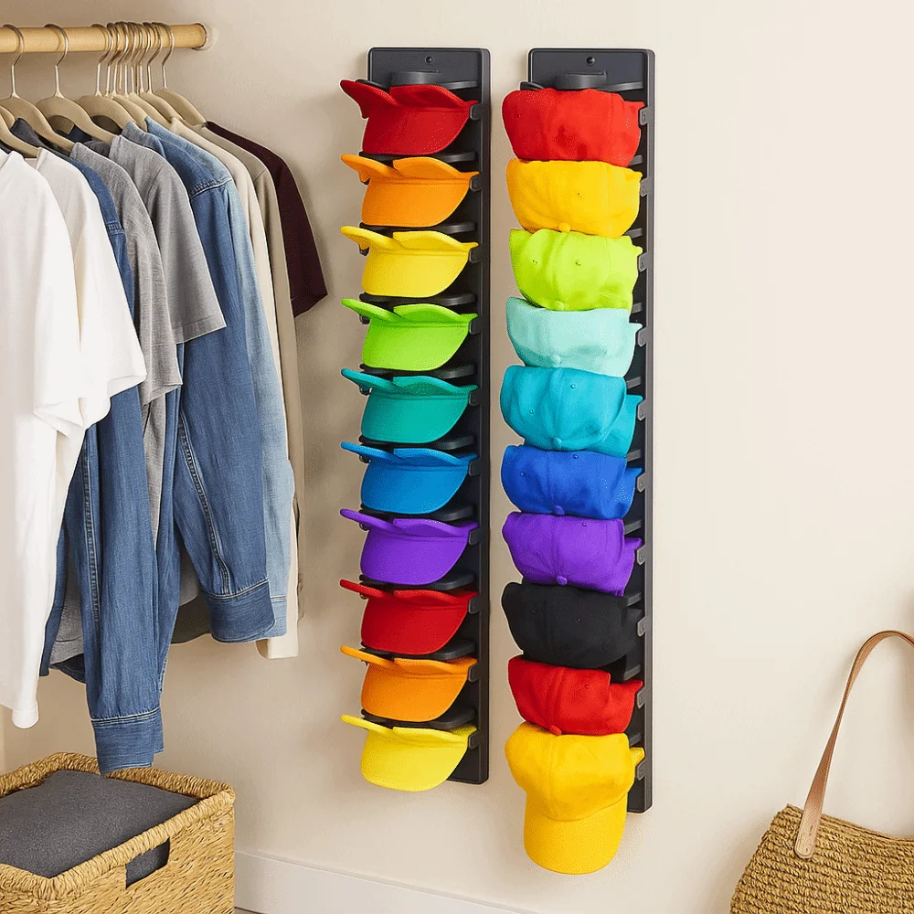 Multifunctional Hat Rack Rotating Wall Mounted Cap Hanger Durable Multi-layer Baseball Caps Storage Wall Storage