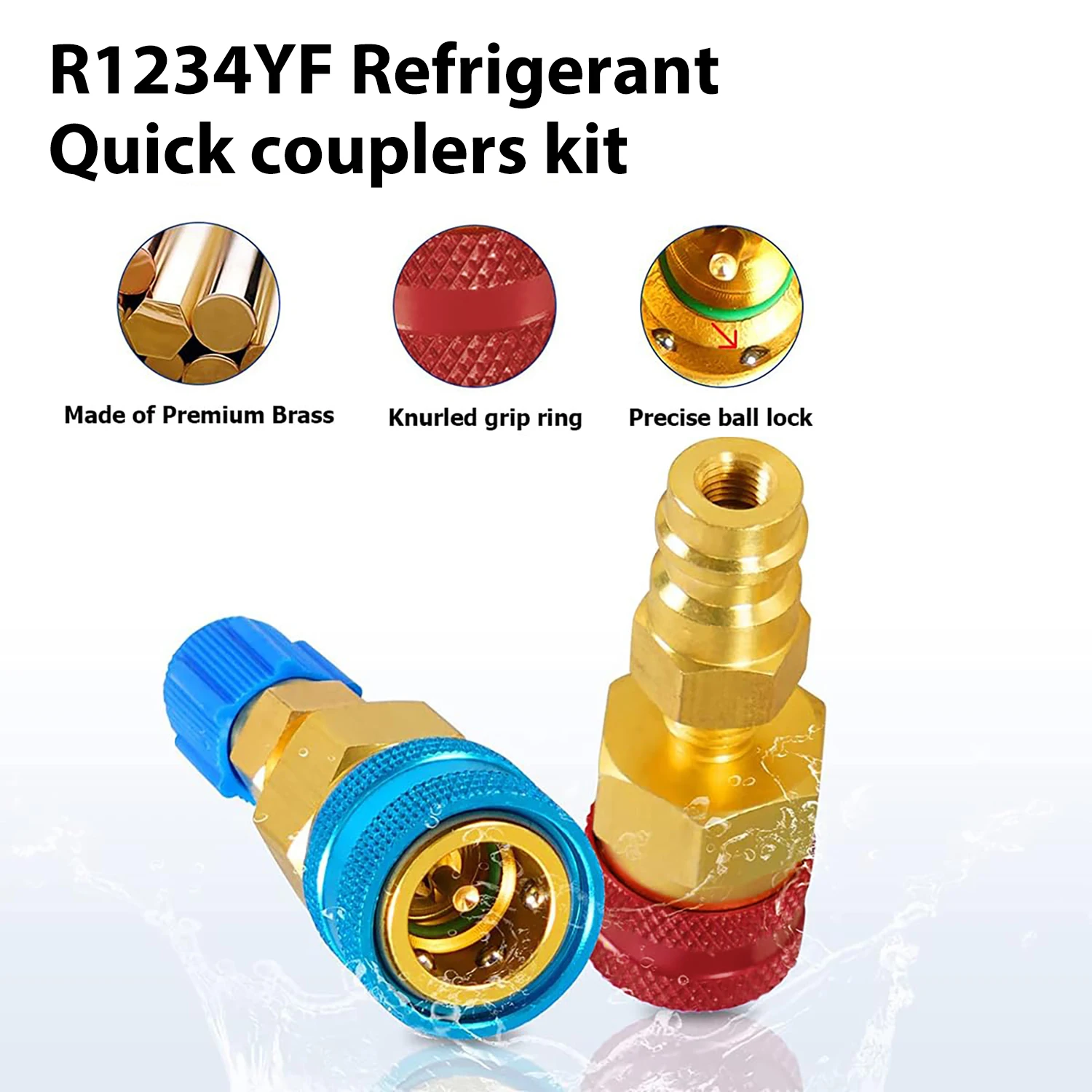 Freon R134A to R1234YF Refrigerant Gas Filling Adapter HVAC R 1234YF to 134A Inflate Connector Automotive Air Conditioning Tools