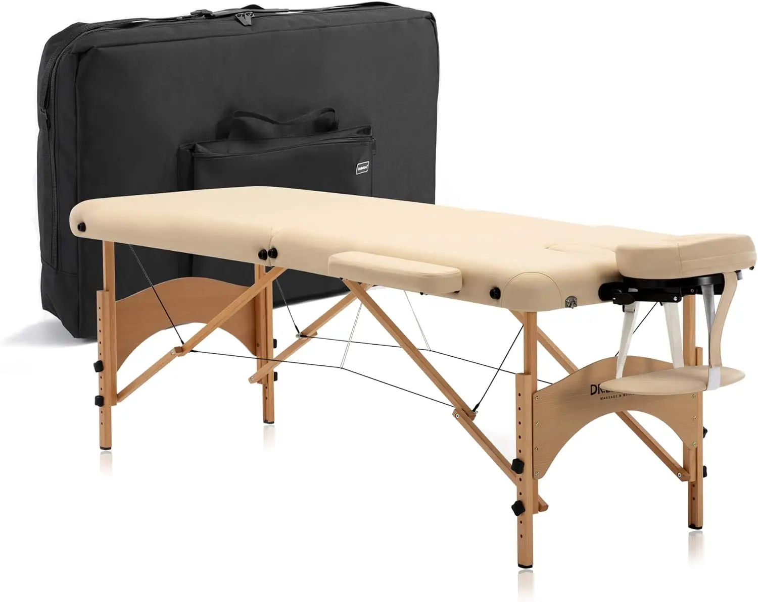 Portable Massage Table Bed 005 Aloha - W28 X L73 (All-Inclusive Package, Vanilla)