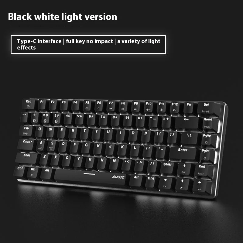 

Ajazz Ak33 Dual Mode Bluetooth 5.0 Wired E-Sports Mechanical Keyboard Red Axis Mobile Phone Tablet Laptop Desktop Universal