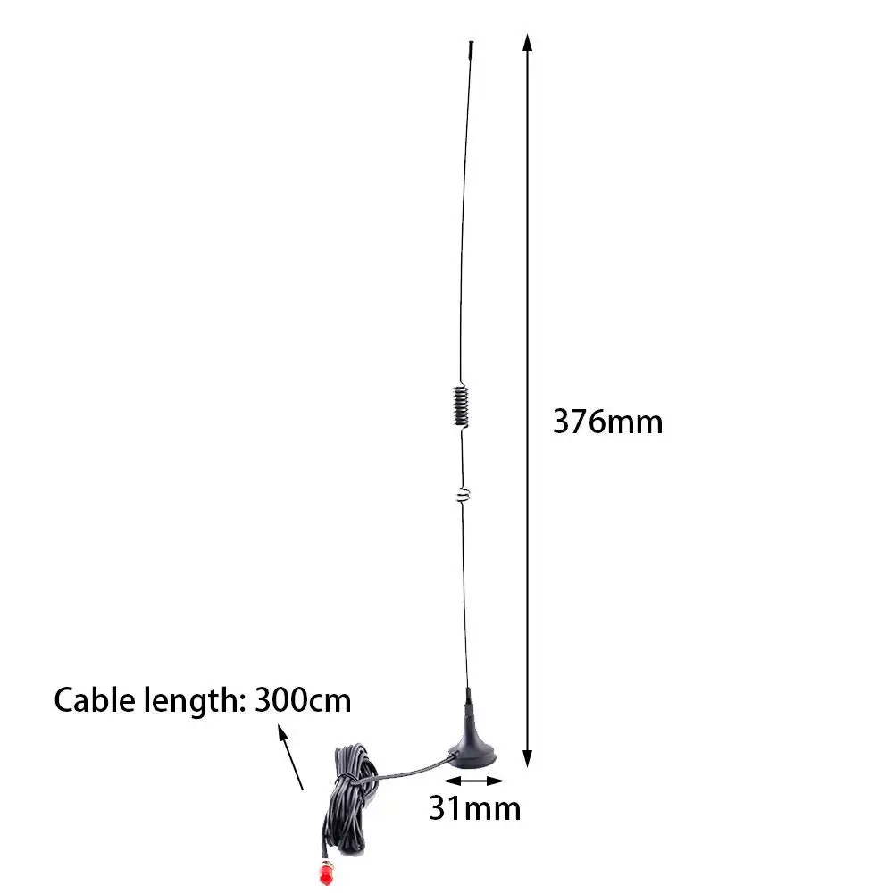 VHF UHF Антенна двухсторонняя двойная полоса 3dbi усиление SMA гнездо Магнитное основание для узел ручной Lorawan Baofeng Автомобильная рация