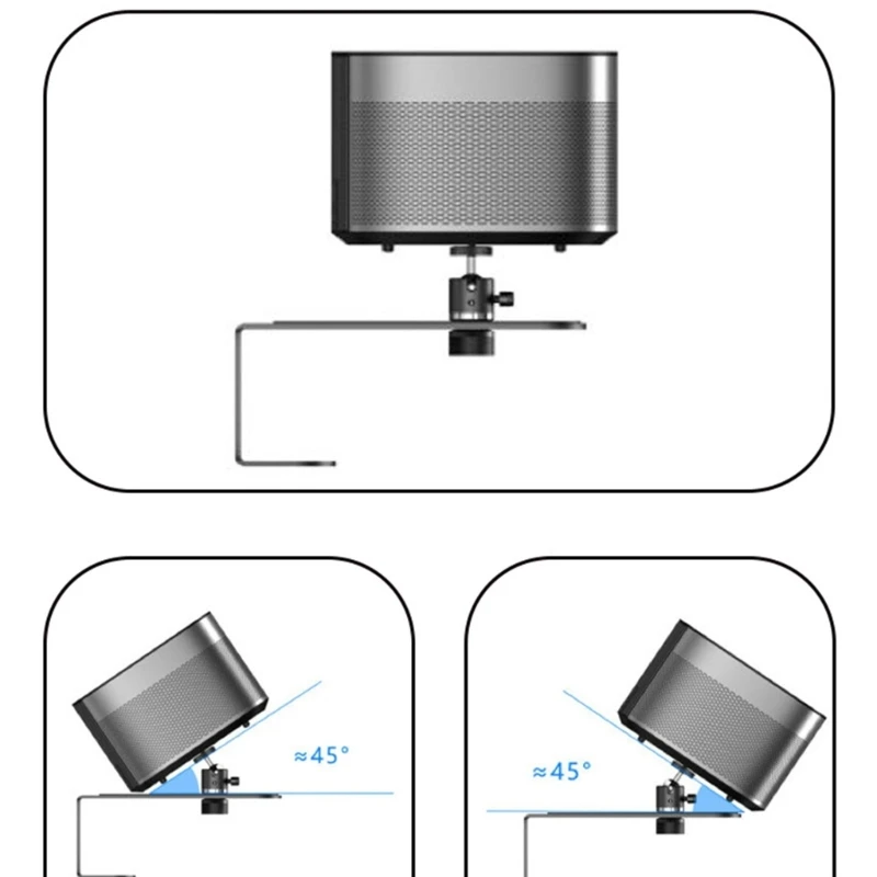 

Алюминиевый проектор монтажный кронштейн 360 Регулировка угла поворота 1/4 дюйма резьбы 83CF
