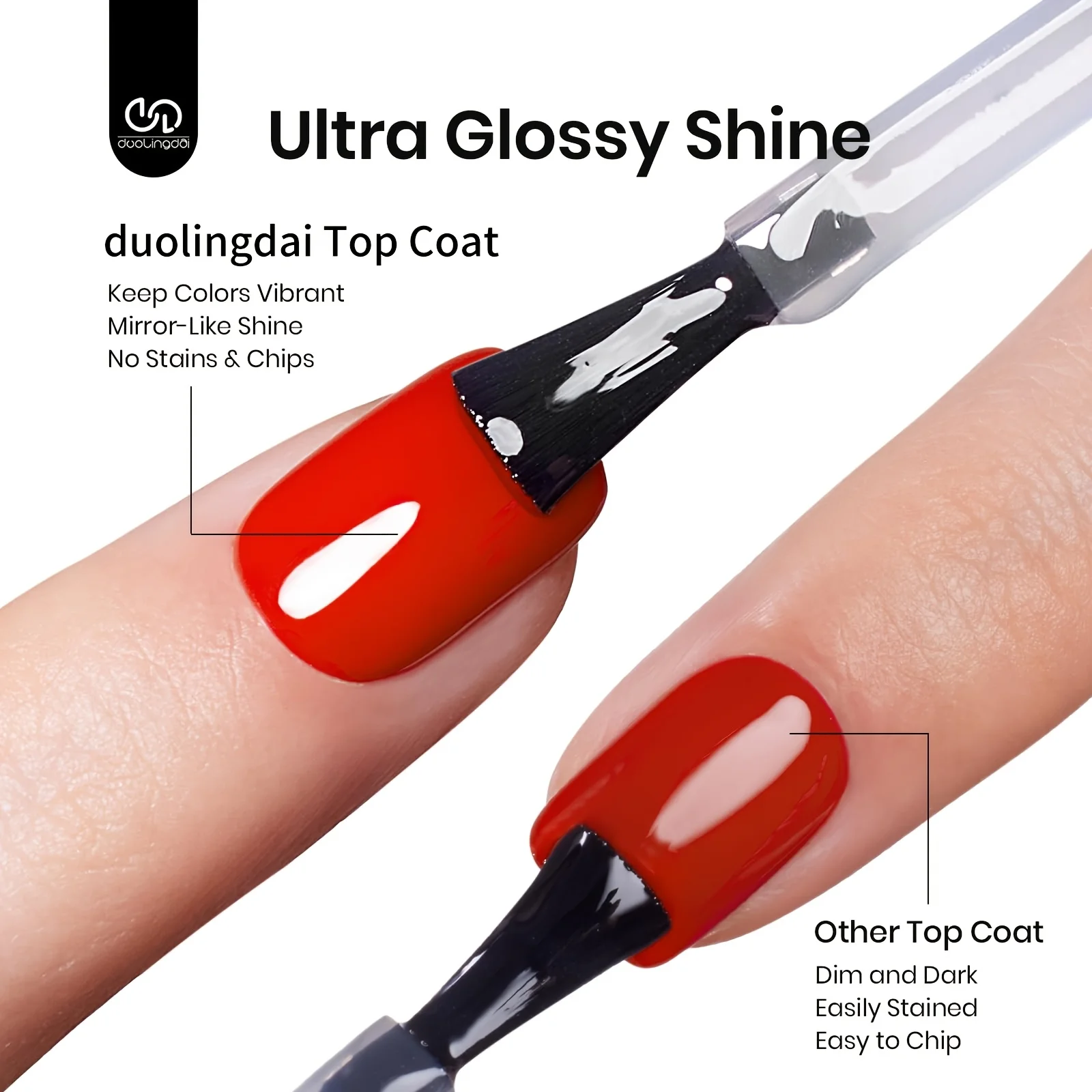 2Pcs/Set Top Coat And Base Coat Clear Gel Nail Polish Kit Semi Permanent Nail Art Manicure Soak Off LED UV Gel Varnishes Set