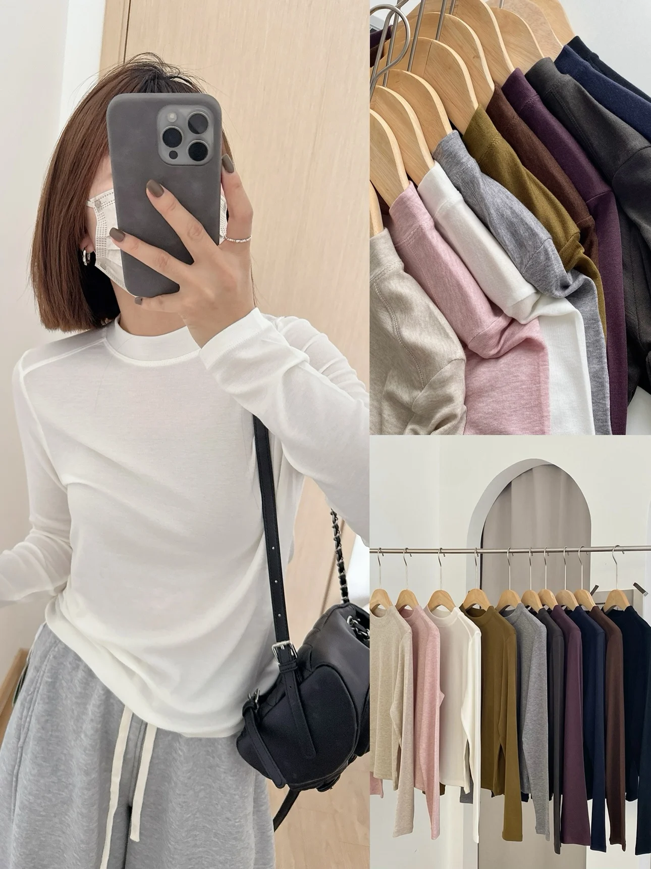 

Slimming Effect f-High Collar Thin Elastic Long Sve T-irt Women's Base irt Lyocell Wool Blend Comfortable Commute S...