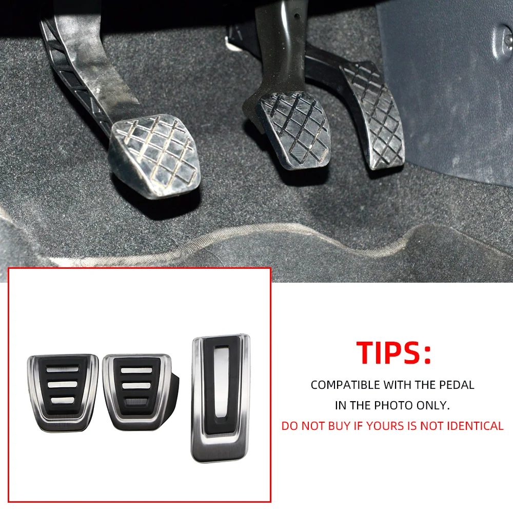 Edelstahl Auto Fuß Kraftstoff Pedal Bremse Kupplung Pedale Abdeckung für Volkswagen VW Golf 7 GTI MK7 für Skoda Octavia A7 Zubehör – Detail 1