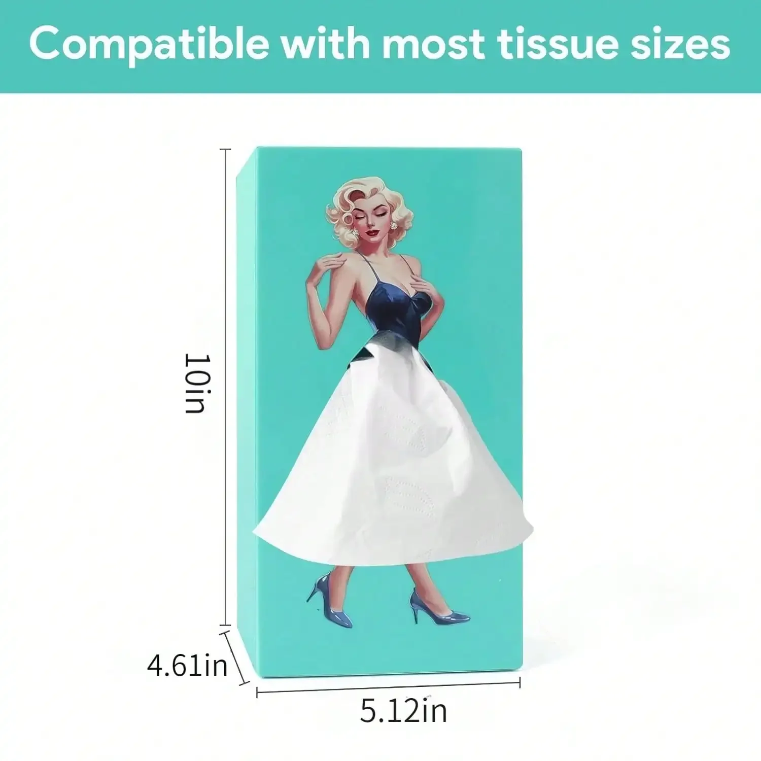 سيدة تنورة الأنسجة غطاء صندوق الأنسجة الإبداعية صناديق حامل مضحك خمر سيدة حتى فستان تصميم لغرفة نوم ديكور مستطيل