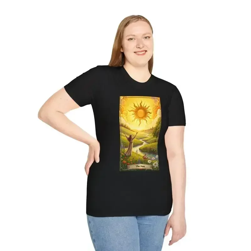 The Sun Tarot Card Art T Shirt Positivity freedom fun success optimism