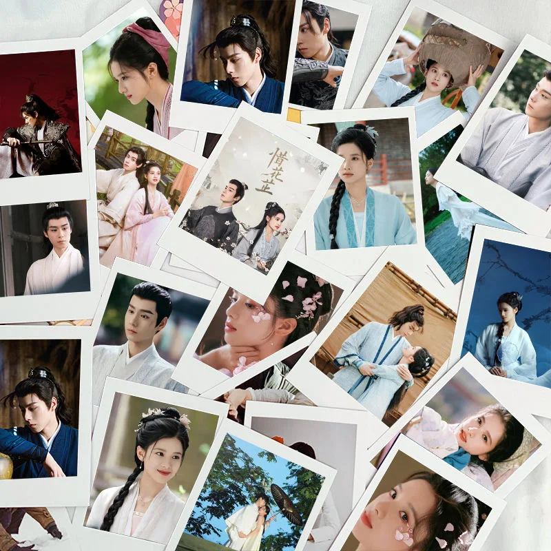 30/50PC No Repeat Hu Yitian Zhang Jingyi Lomo Card Pai Li De TV Blossoms in Adversity Drama Stills Pictures 3 Inch Small Cards