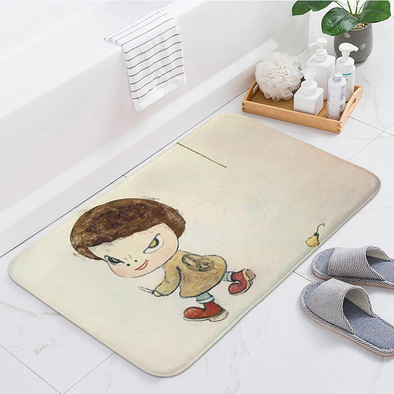 

Waterproof Bathroom Foot Mat D-Yoshitomos Nara Corridor Carpet for Kitchen Custom Doormat Entrance Door Hallway Bedroom Rug