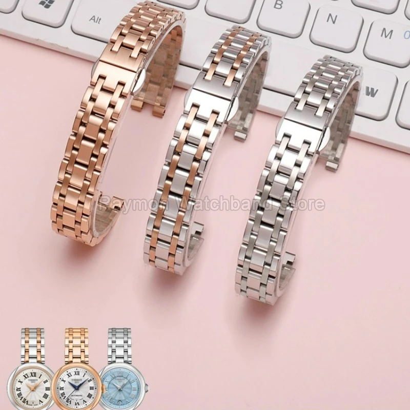 

Для Tissot Bellissima Small Lady T126207A 12 мм вогнутый интерфейс ремешок для часов из нержавеющей стали коррозионная стойкость подходит для кожи