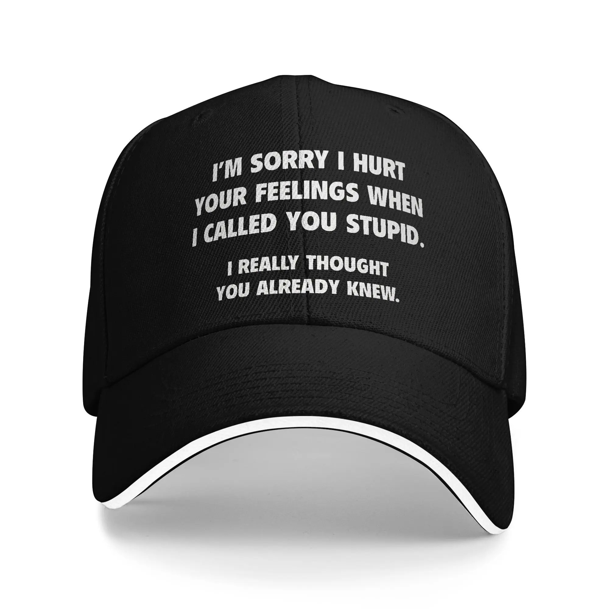 Summer Baseball Cap I'm Sorry I Hurt Your Feelings When I Called You Stupid Trucker Hat For Unisex-Teens Sun-Proof Baseball Caps