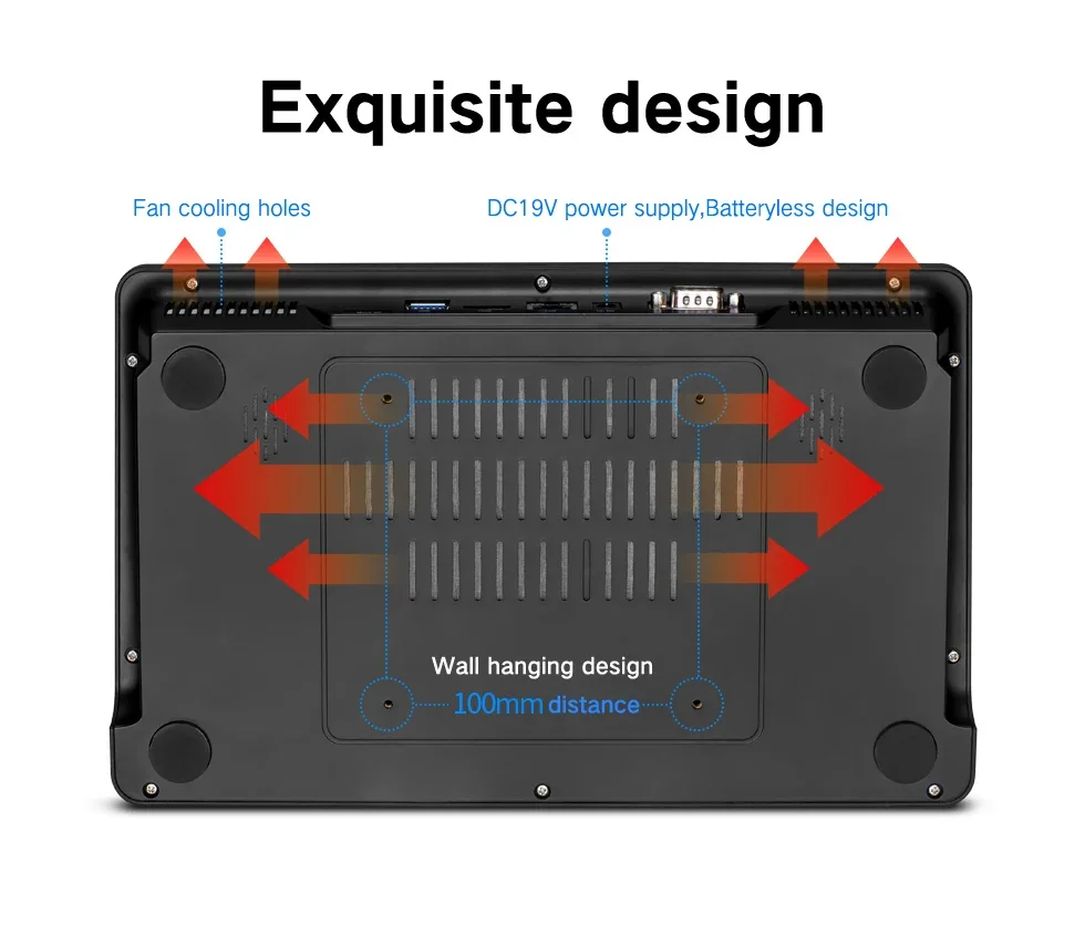 PIPO X15 11,6 polegadas Windows Industrial Touch Panel PC 8GB Ram 256GB SSD tudo em um PC