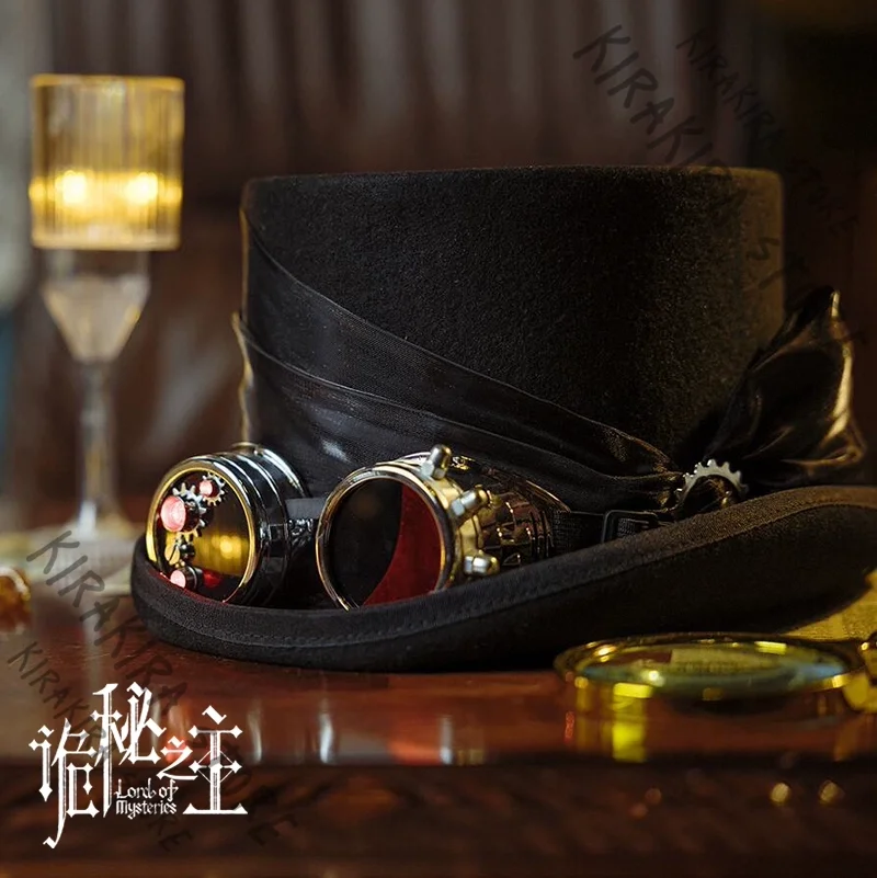 

Lord of Mysteries Klein Moretti Cosplay Costumes Hallowmas Handcraft Headdress Goggles Black Half-height Top Hat Genuine Gifts