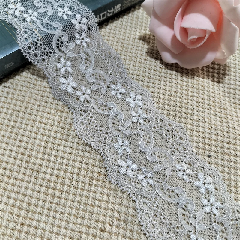 S2123 6CM GREY ELASTIC AND SOFT LACE TRIM