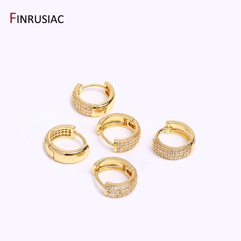 Gold Überzogene Messing Einfache Hoop Ohrringe Hohe Qualität Frauen Ohrringe, Eingelegten Zirkon Trendy Hoop Ohrringe Mode Schmuck Geschenke – Detail 35
