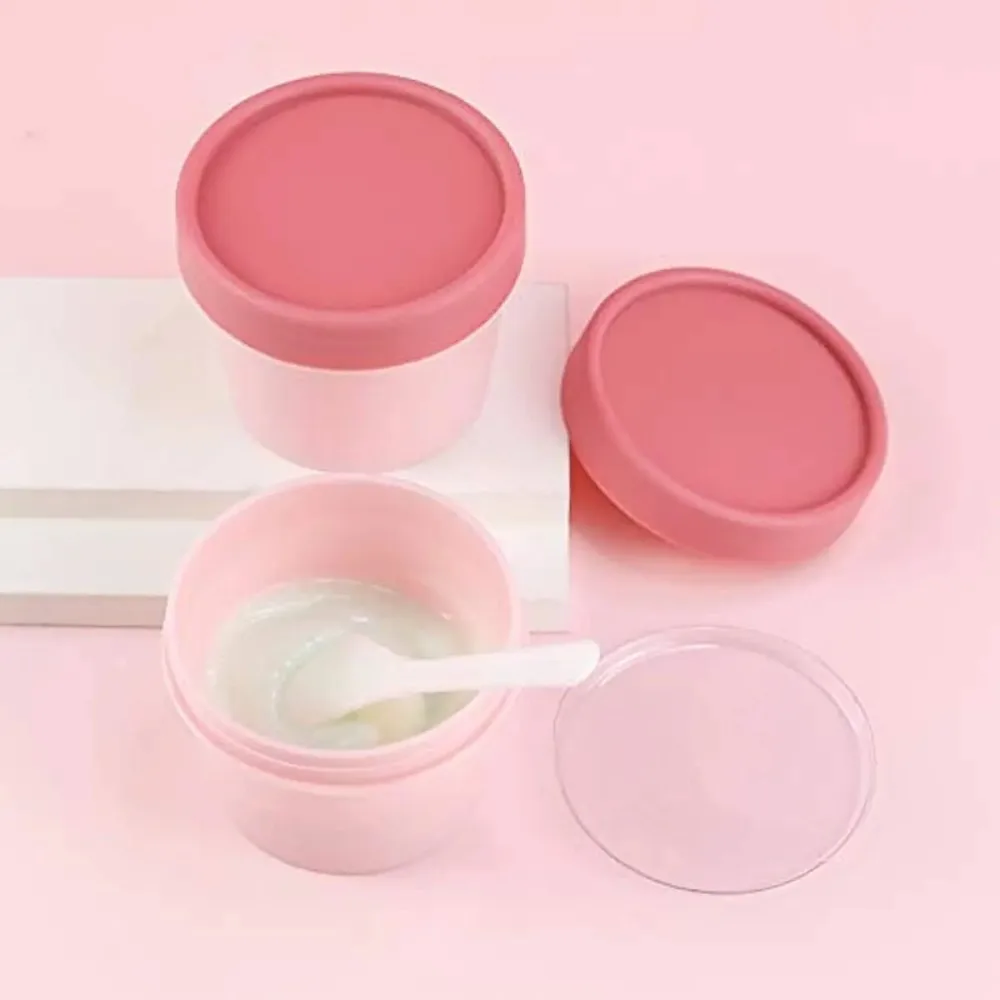 9PCS 50/100ml Round Empty Plastic Cream Jar Refillablen Leakproof Travel Makeup Sample Jars for Cream Lotion Travel Accessories