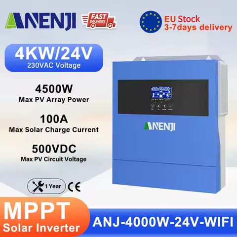 4kw 24V Solar Hybrid Inverter 220/230VAC On/Off Grid With MPPT 100A Solar Charger Solar Hybrid Inverter Home Inversor