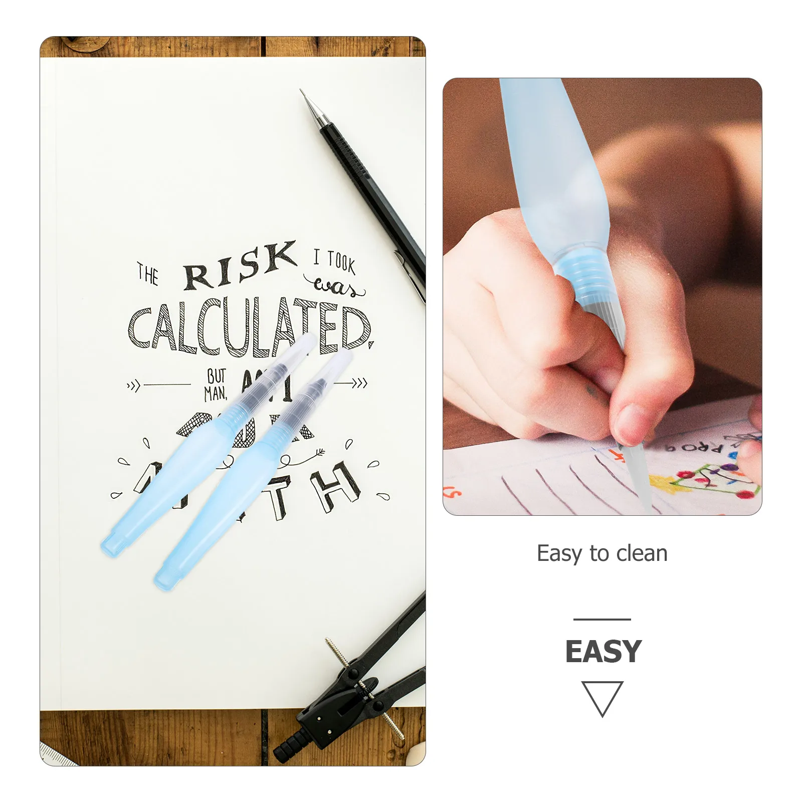 

3pcs Watercolor Painting Brush Set Refillable Brushes for Drawing Durable Nylon Tips Portable Gouache Pens Kids Adults