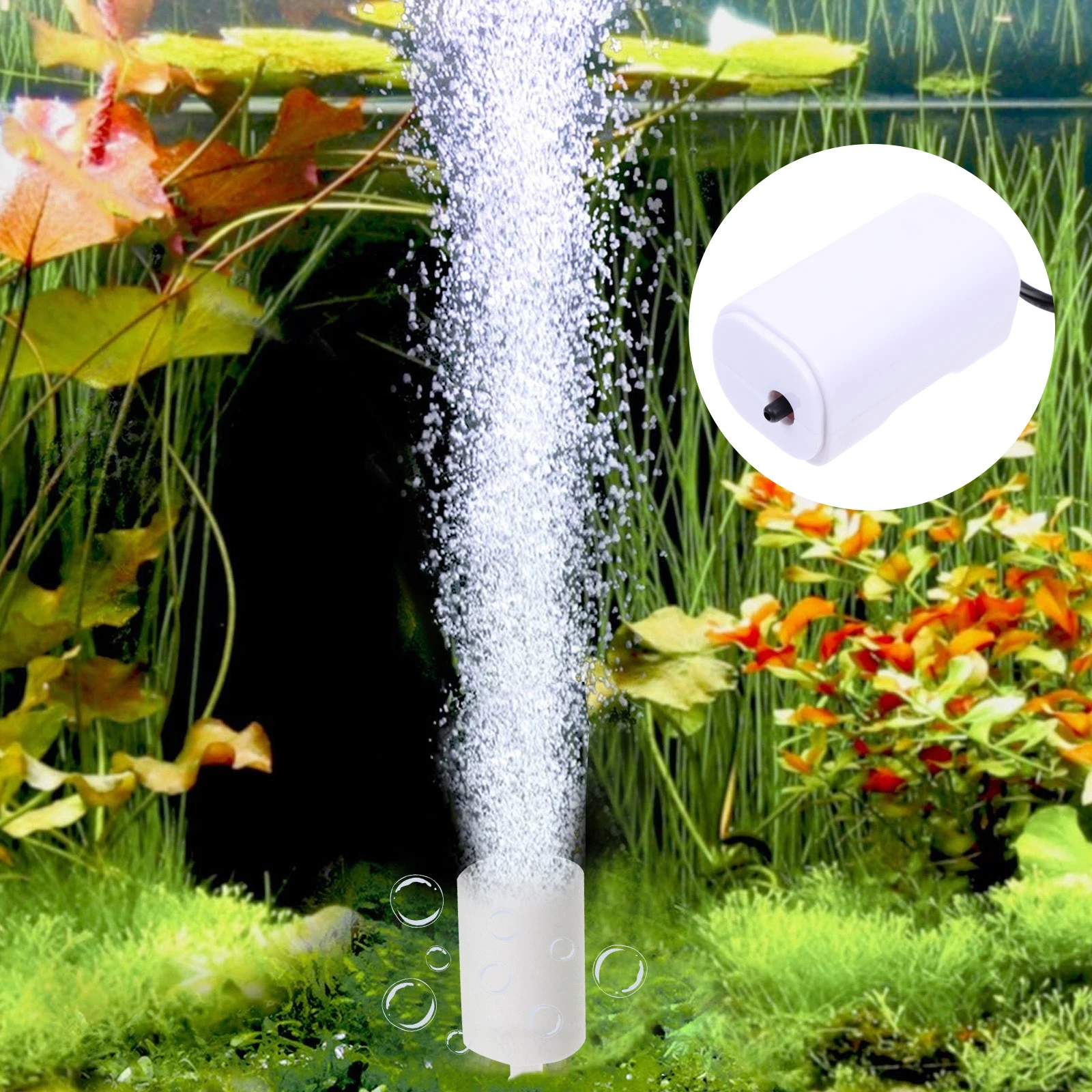 

1Set Silent Oxygen Pump Aquarium Air Pump Fish Tank Aeration Supplies High Stable Bubble Generation