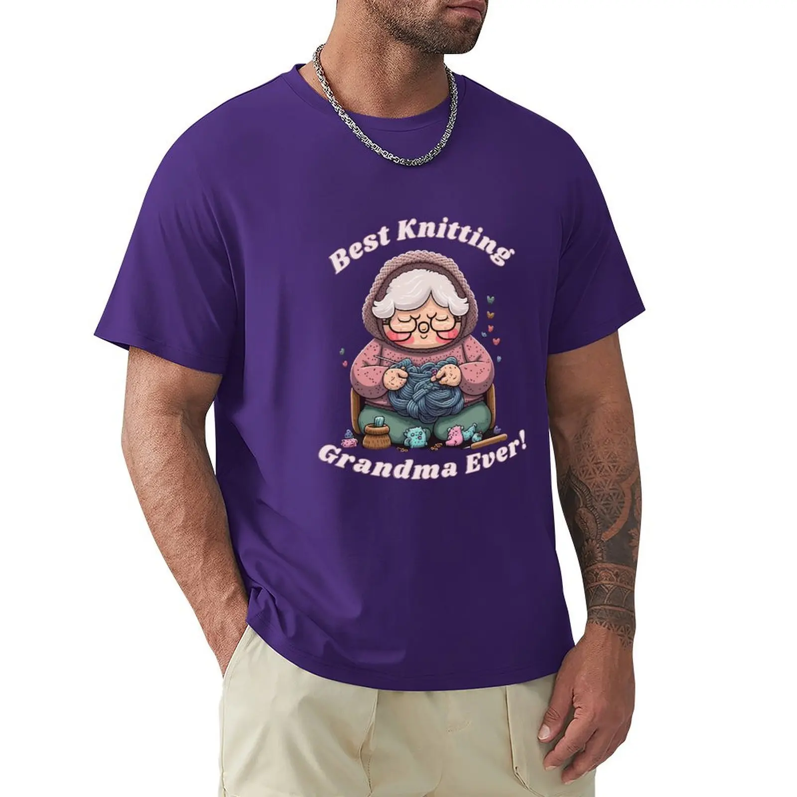 

best knitting grandma ever T-Shirt kawaii clothes oversized new edition T-shirt men