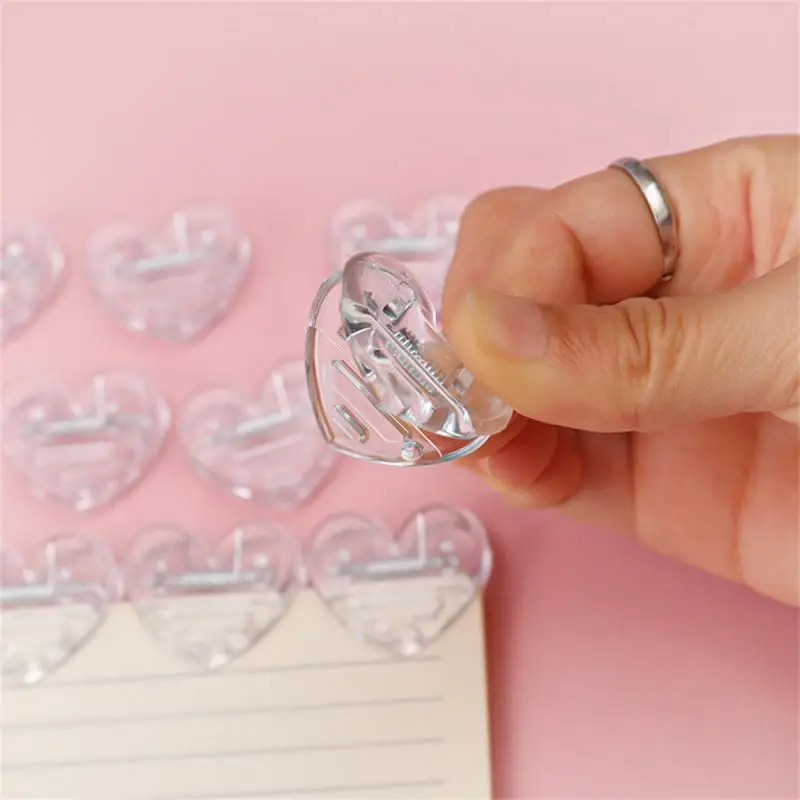 

Transparent Love Clip Office Document Fixing Clip Seal Ticket Clip Student Desktop Stationery Plastic Clip