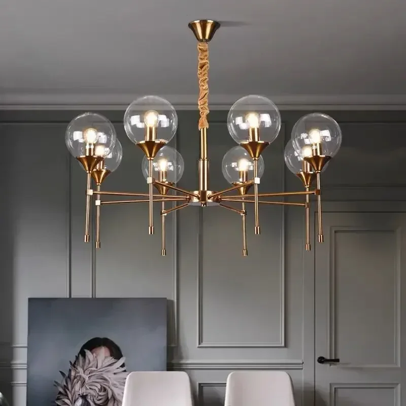 2024 New Living Room LED Chandelier Modern Minimalist Bedroom  Household Luxury Restaurant Pendant Lamp Magic Bean Decor Lights