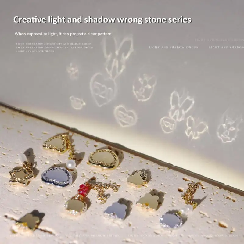 الزركون مسمار الفن مجوهرات مسمار حجر الراين ضوء الظل الإسقاط سلسلة قلادة مانيكير مسمار الفن الديكور مسمار الملحقات