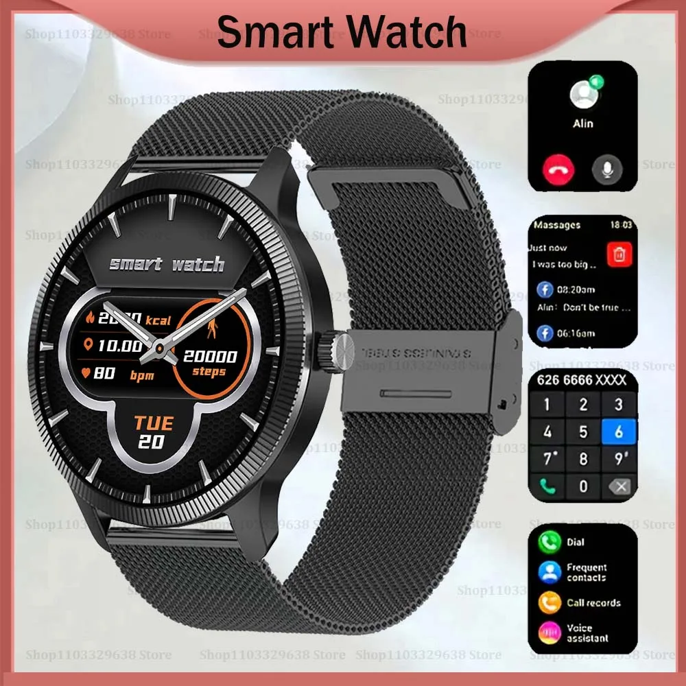 

AMOLED Мужские часы Смарт-часы 1,3 HD Трекер здоровья Пользовательские фотоигры Будильник Сердечный ритм Рождественский подарок Мужские часы Бизнес