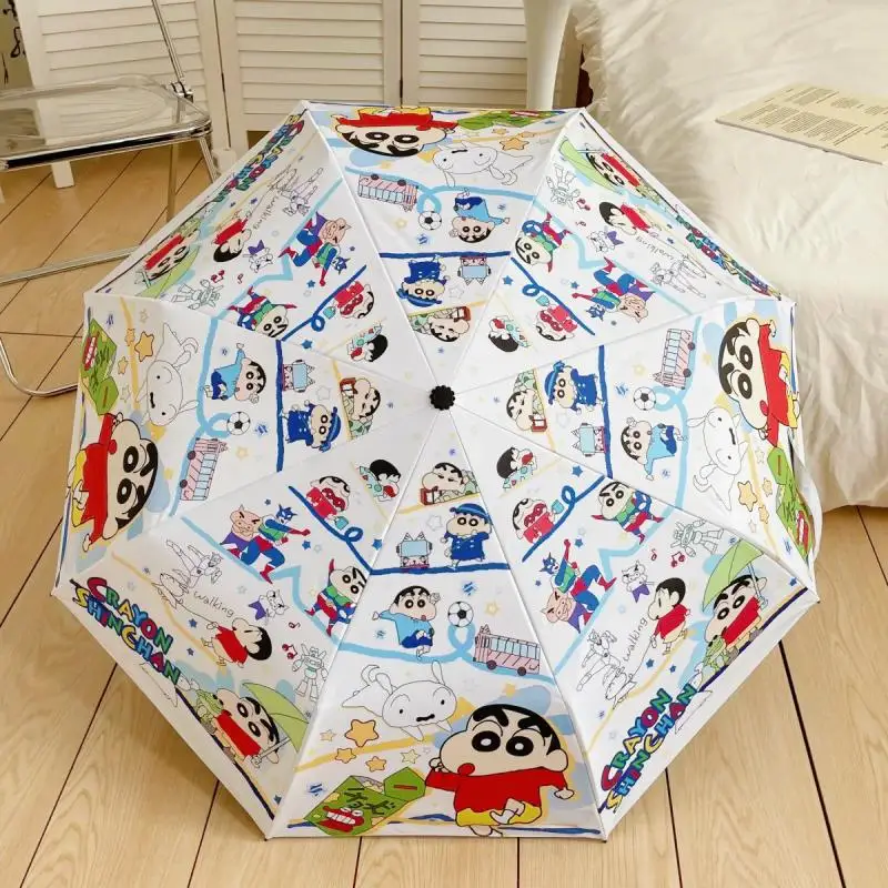 Anime Cartoon 2024 New Style Crayon Shin-Chans Umbrella Rain or Shine Sun Protection Portable Fold Sun Umbrella