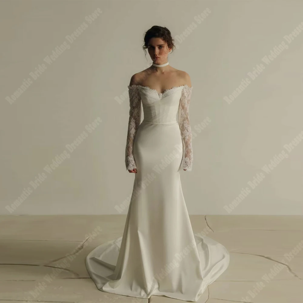 

2026 Elegant Mermaid Women Wedding Dresses Gorgeous Off The Shoulder Bridal Gowns Engagement Banquet Vestido De Novia Customized
