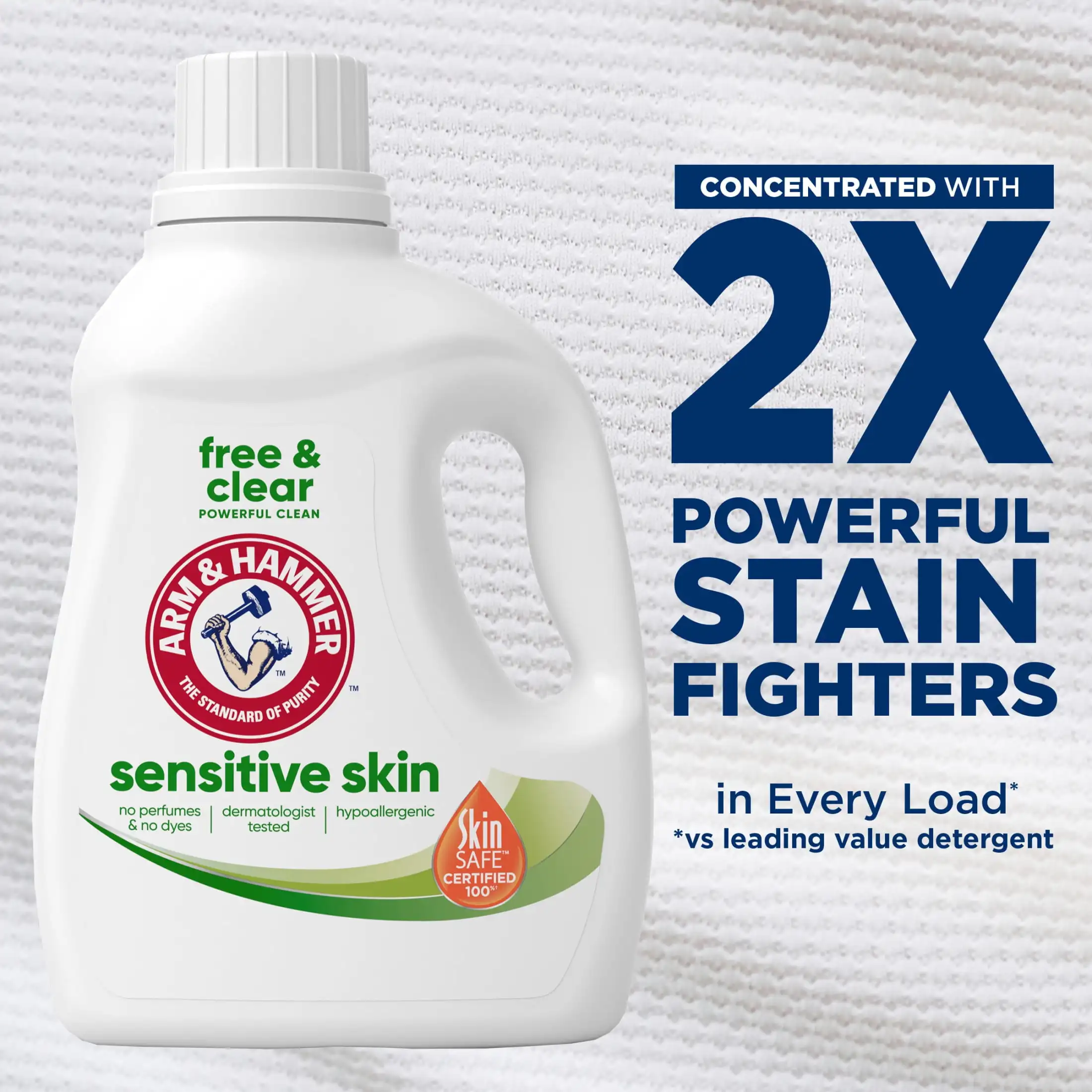 

ICUTE-ARM & HAMMER Sensitive Skin Free & Clear Liquid Laundry Detergent Soap, 105 fl oz, 105 Loads