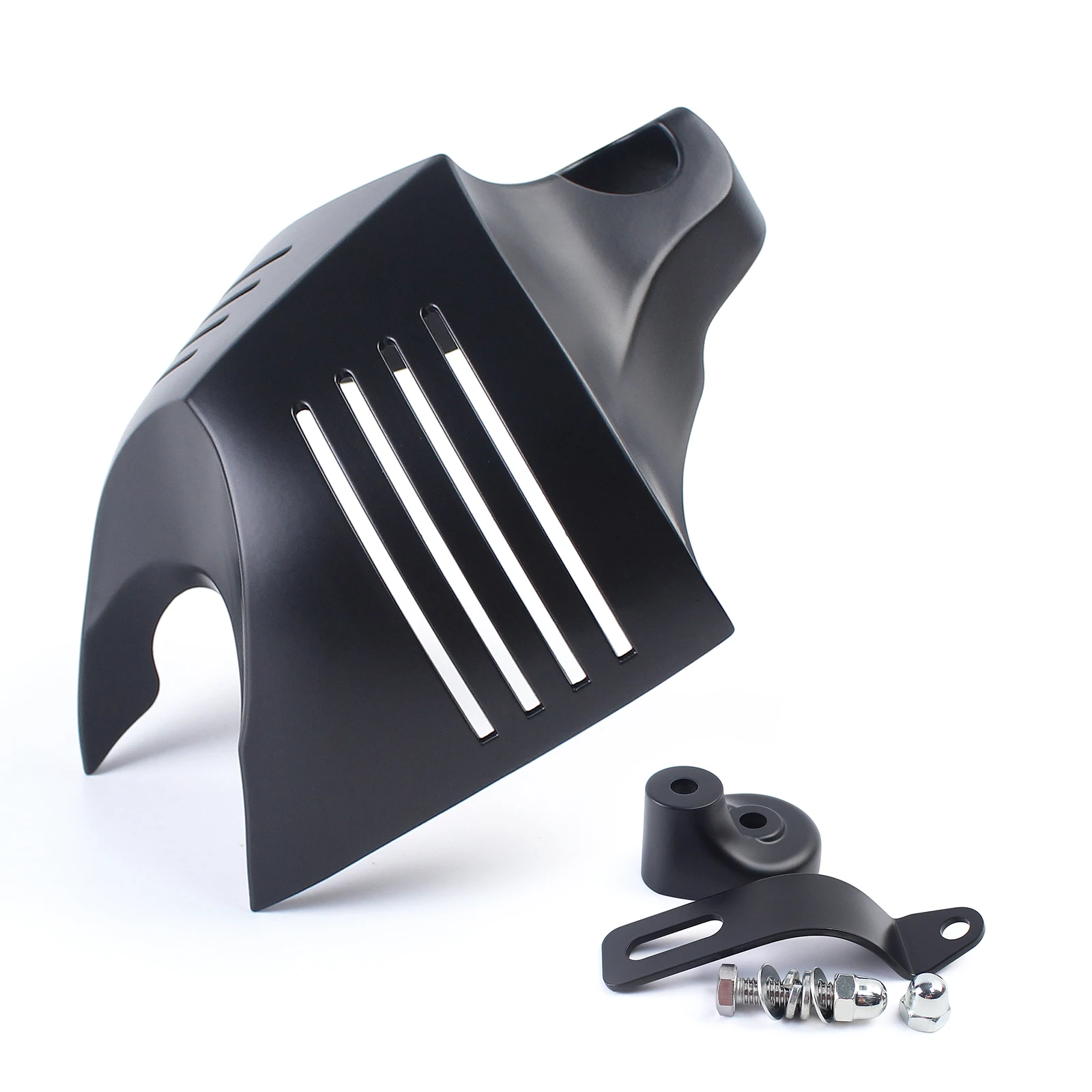For Harley Big Twins V-Rods 1992-2020 Black Twin Horn Cover Cowbell
